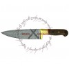 Wild Stag Iron Chef Damascus Steel Kitchen Style Knife Stained Hardwood Handle